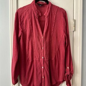Lucky Brand Coral Textured Shirt
